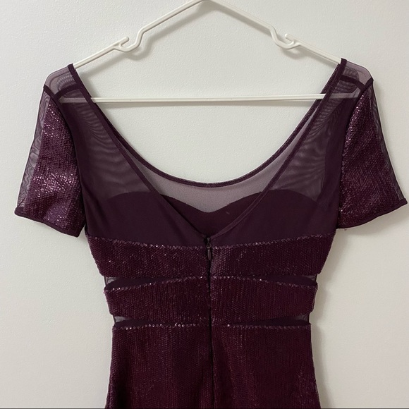 BCBG PURPLE SEQUIN MINI DRESS - Picture 6 of 9